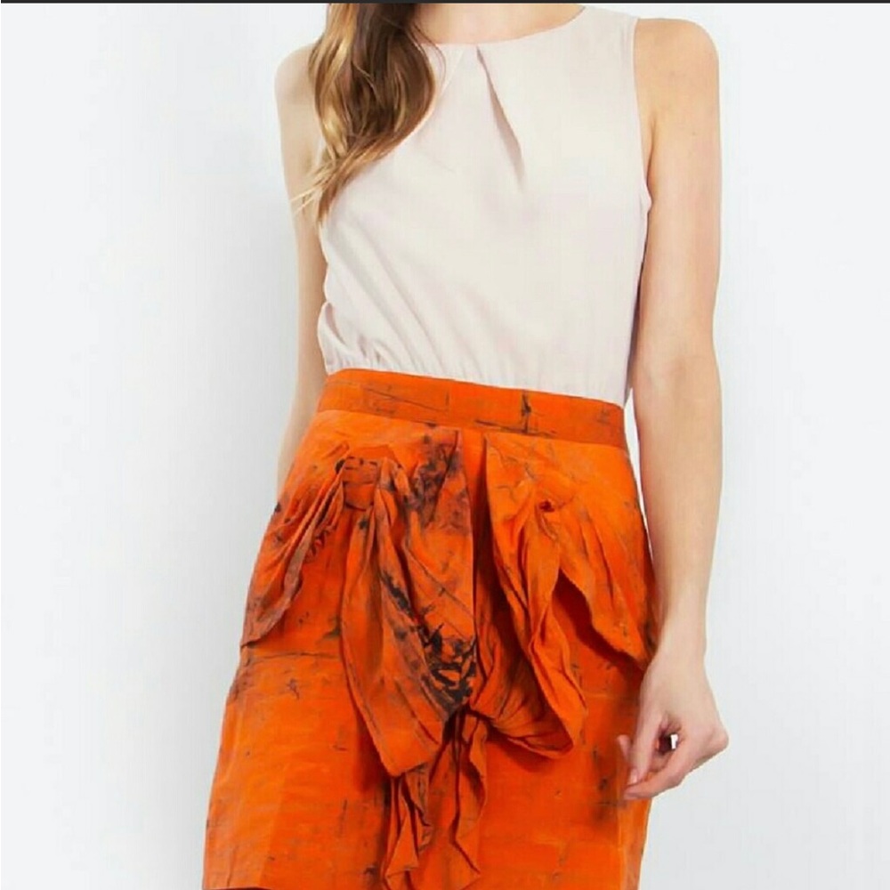 Sugarlips Orange Crinkle Dress